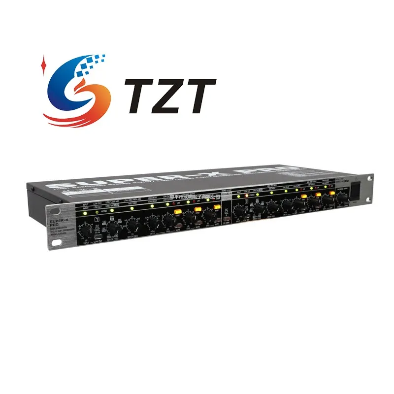 TZT CX3400 프로페셔널 2채널/3채널/4채널 오디오 신호 분배기 스테이지 퍼포먼스 디지털 크로스오버 주파수 분할기