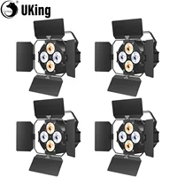 U'King 4Pcs 120W LED Par Lights With Barndoors DMX512 Stage Light For Theater Studio Photostudio Home Decoration Wedding Party 1