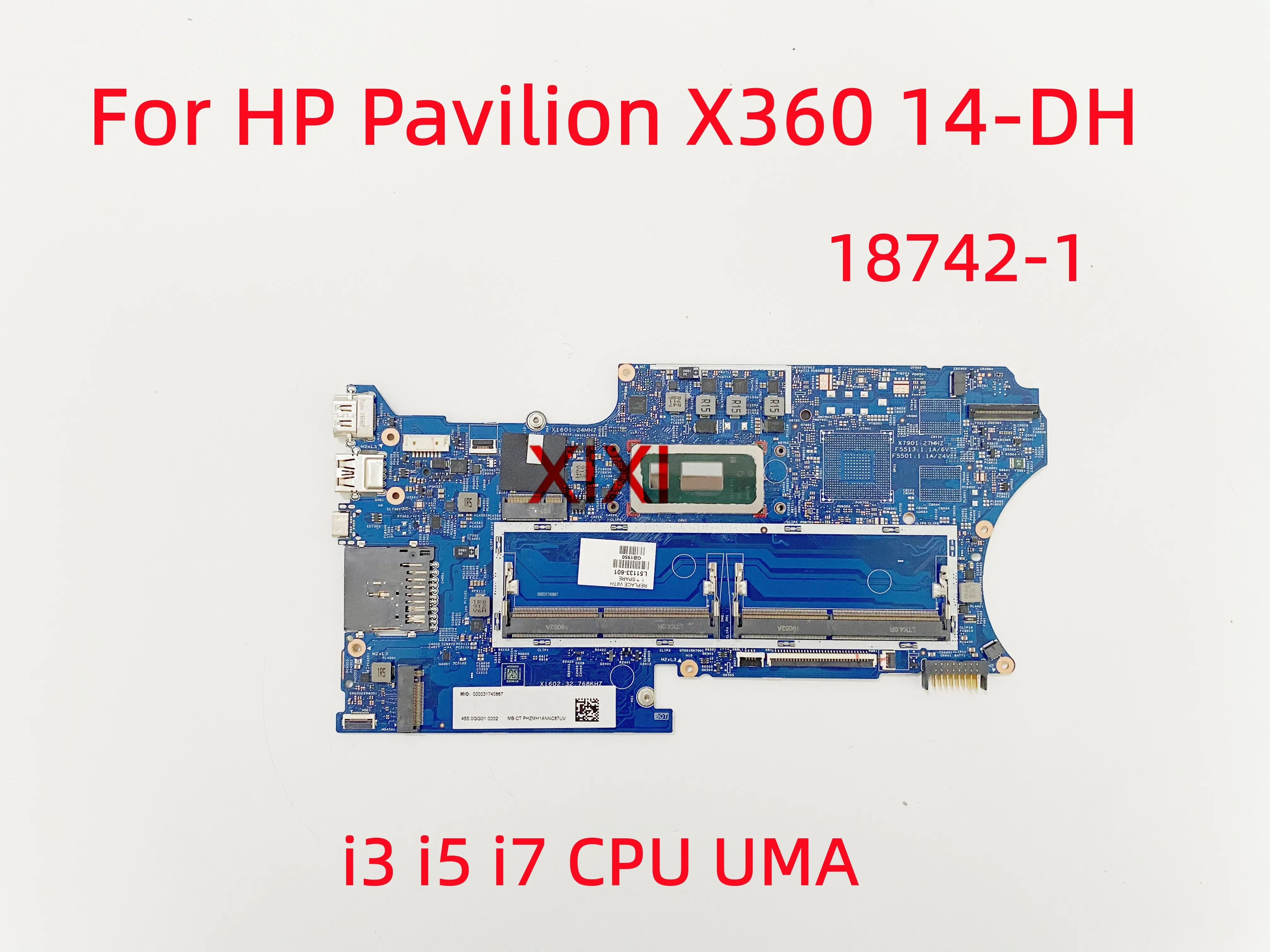187421 For HP Pavilion X360 14DH Laptop Motherboard With i3 i5 i7 CPU