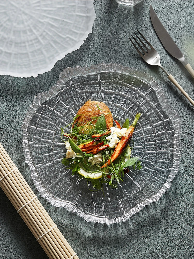 Set 12 Piatti Insalata Vetro Cristallo - 20.5cm Tondi Per Ristorante, Festa E Casa - Foto 5