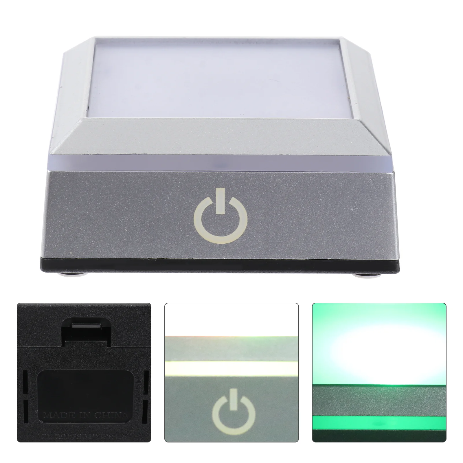 

LED Light Base Square Stand with Sensitive Touch for Jewelry Acrylic Art Glass Crystal Glass Sculpture 3D Crystal Statue