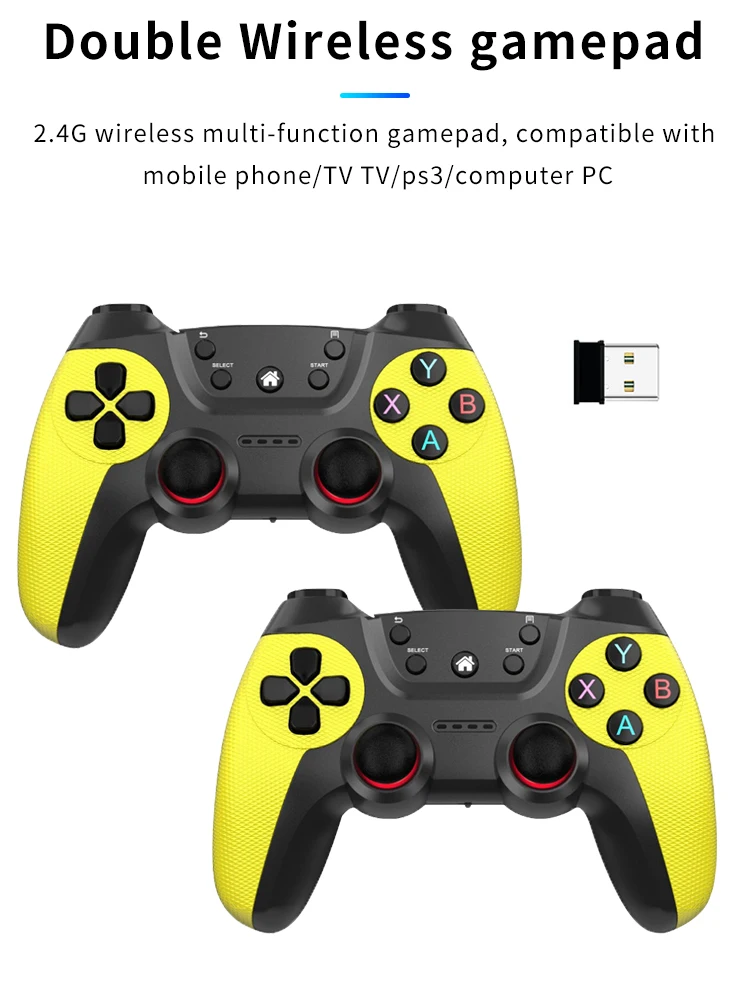 

One Drags Two 2.4G Wireless Gamepad Android Phone TV PC Video Game Console Joystick, Pc360 PS3 Xbox Controller Controller