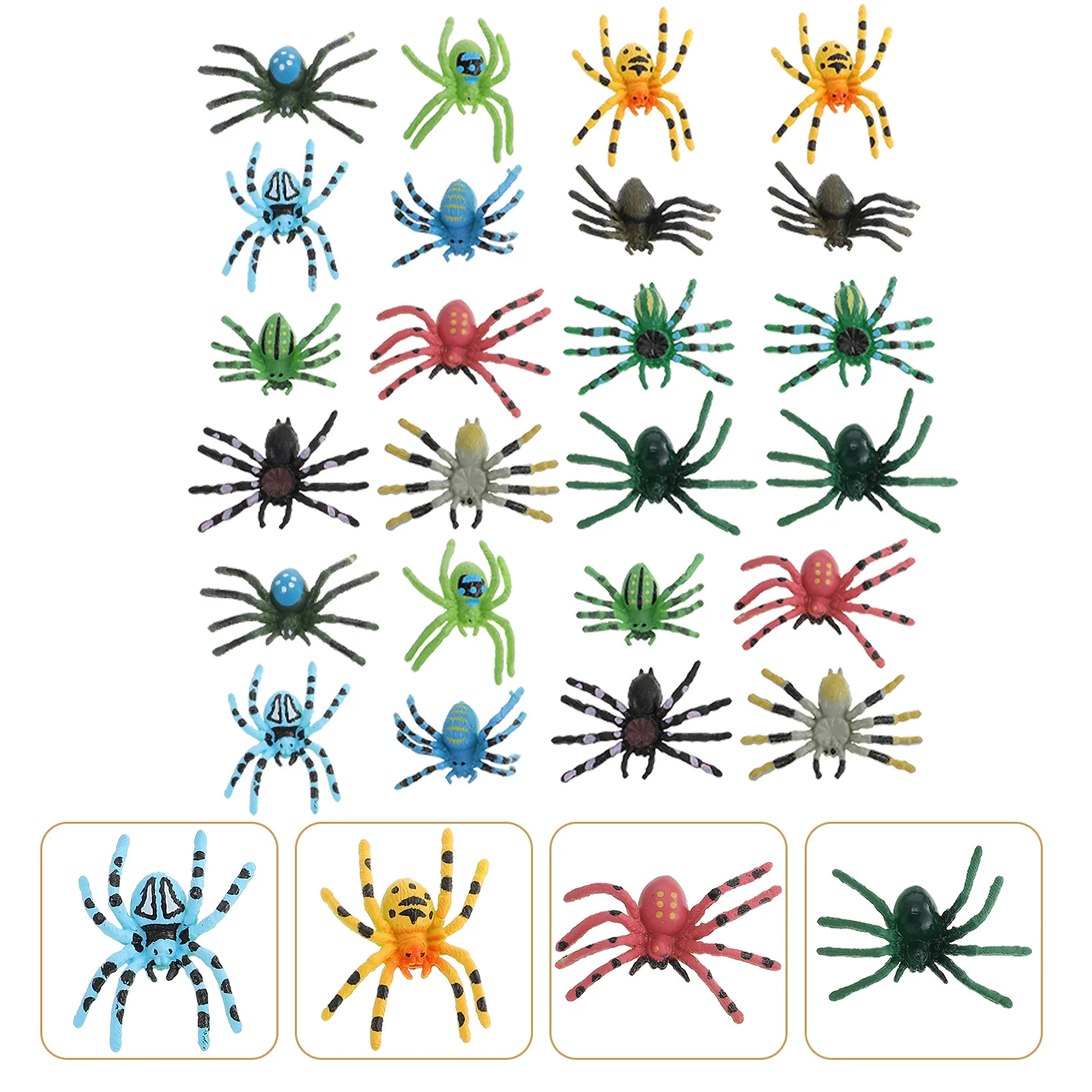 

24 Pcs Puzzle Spider Model Ornaments Child Toy Kidult Toys Pvc Children Learning