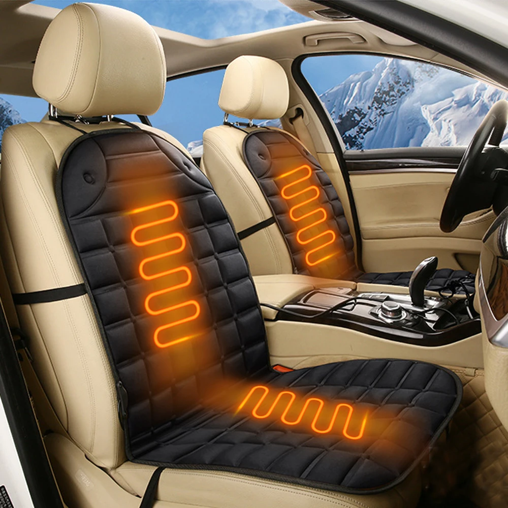 12V Car Seat Heated Cover Heater Cushion Electric Heating Winter ...