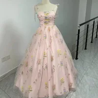 Luxury Floral Embroidery Long Prom Evening Wedding Shooting Dresses Women 2025 Summer Party Formal Occasions Reception Dress - Image 5