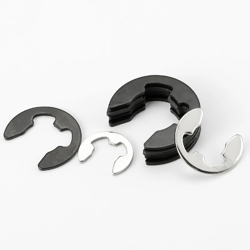 High-Quality Stainless and Mn Steel E Clip Retaining Rings - Variety Pack