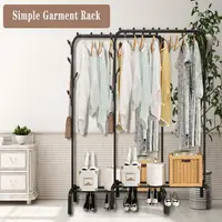 1Pc Clothing Storage Shelf Good Load Bearing Non-Slip Laundry Drying Rack Corrosion Resistant Freestanding Garment Storage Rack 1
