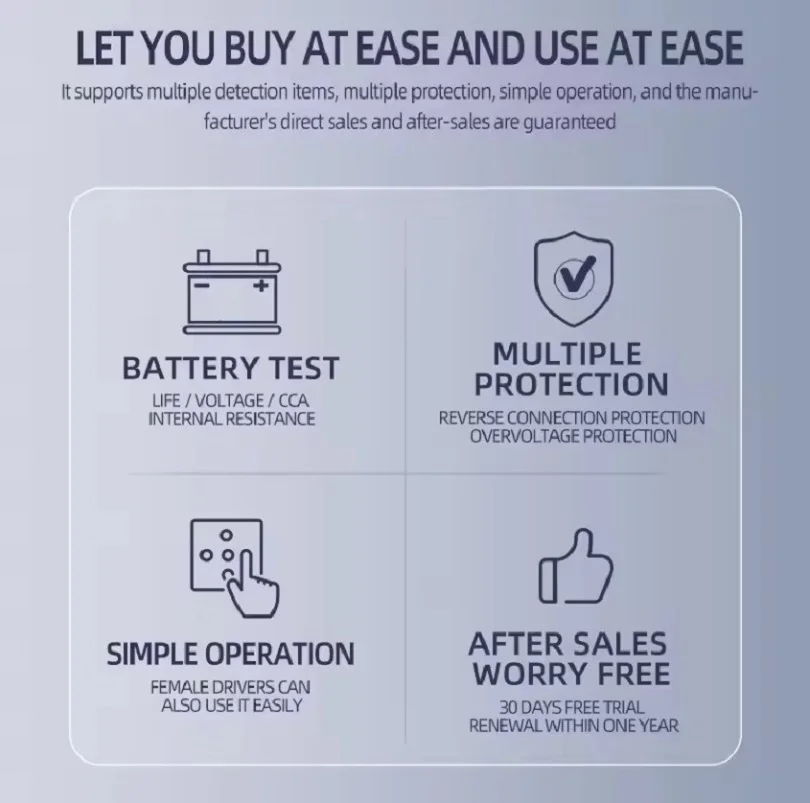 12V 24V Car Battery Tester LCD Digital Vehicle Cranking Charging Scanner Diagnostic Battery Measurement Analyzer