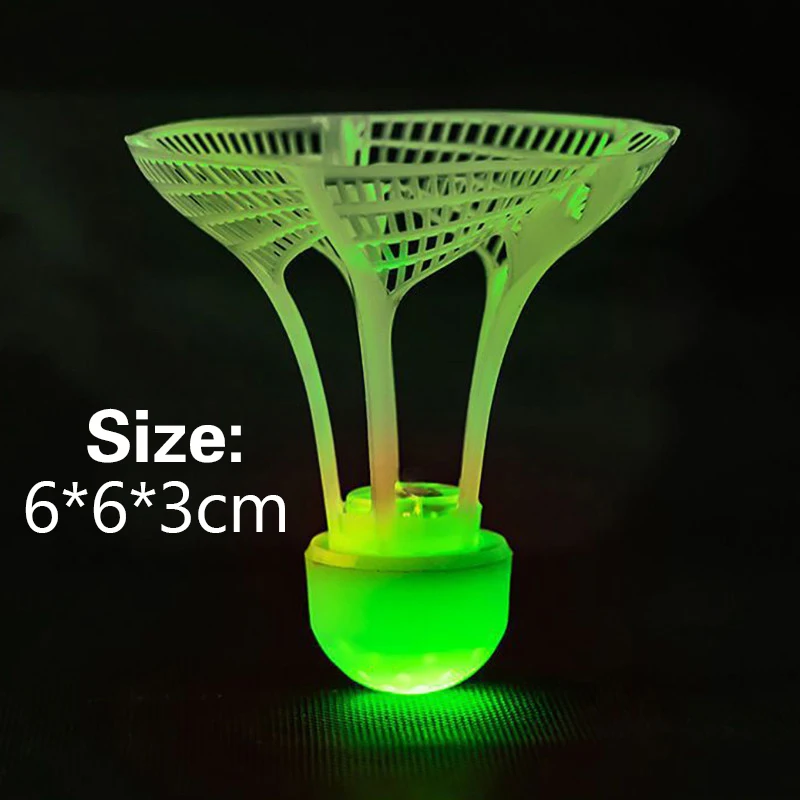 1PC Glow-In-The-Dark Windproof Badminton Shuttlecock Ball Wind Resistance Training Accessories Night Outdoor badminton shuttlecock badminton ball feather shuttlecock