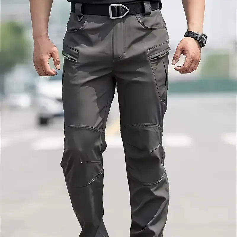 남성용 가을, 겨울 야외용 두꺼운 전술 바지, 방풍 및 보온 작업 바지, 캐주얼 스포츠웨어용 다중 포켓