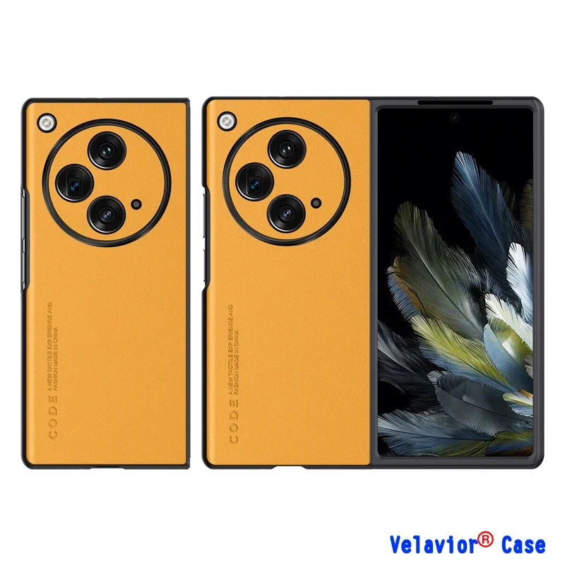 

For OPPO Find N3 Case Shockproof Bumper for OPPO Find N3 Shell Luxury Leather Folding Phone Back OPPO FindN3 Cover