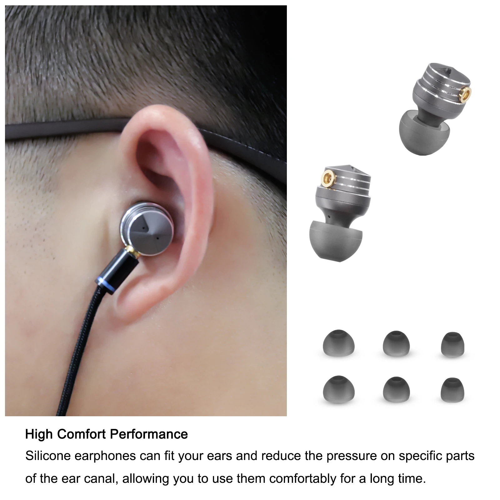 Okcsc A800 in-耳イヤフォン10ミリメートル駆動深いハイファイ低音