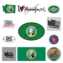 

Creative Washington Stickers American Washington State Flag Vinyl Sticker Car Accessories Premium Quality Vinyl Decal KK13cm