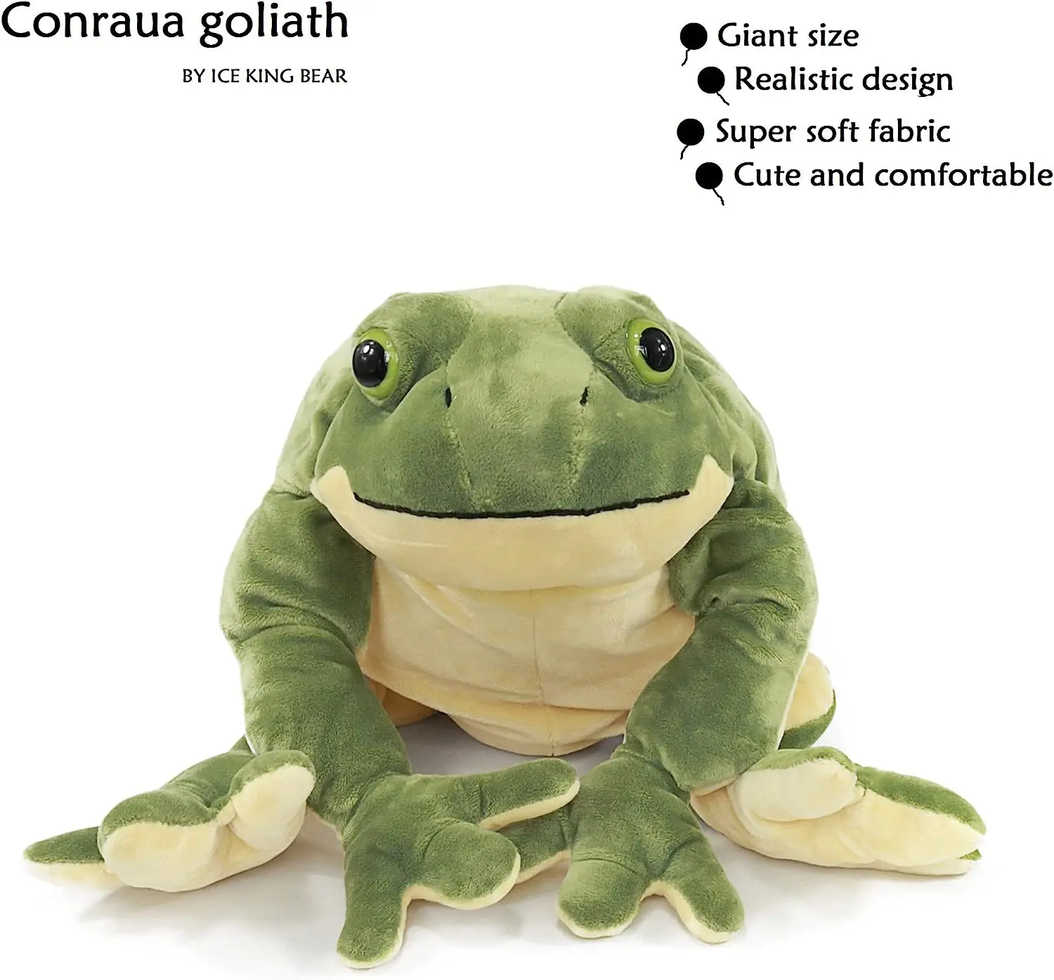 Stuffed animal Giant frog action figure 23 green large