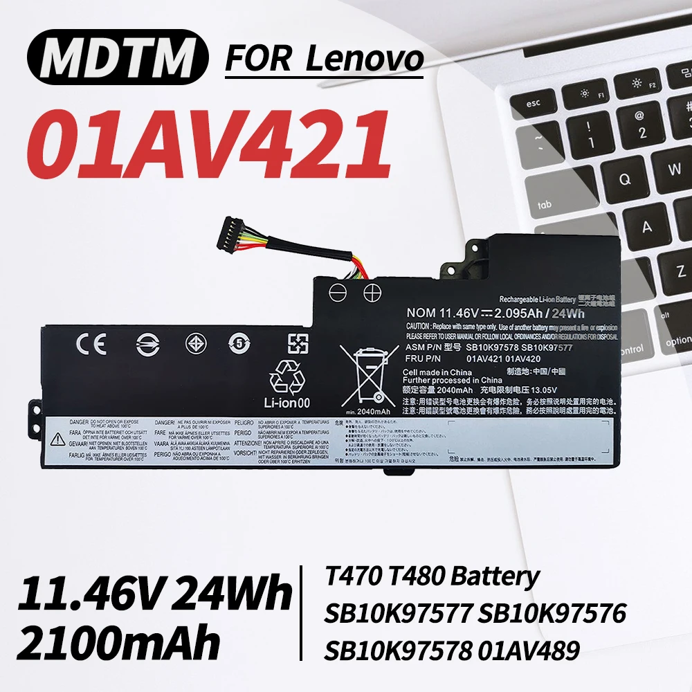 

01AV421 01AV419 T470 T480 Аккумулятор для ноутбука Lenovo ThinkPad A475 A485 TP25 Series FRU 01AV489 SB10K97577 SB10K97576 01AV420