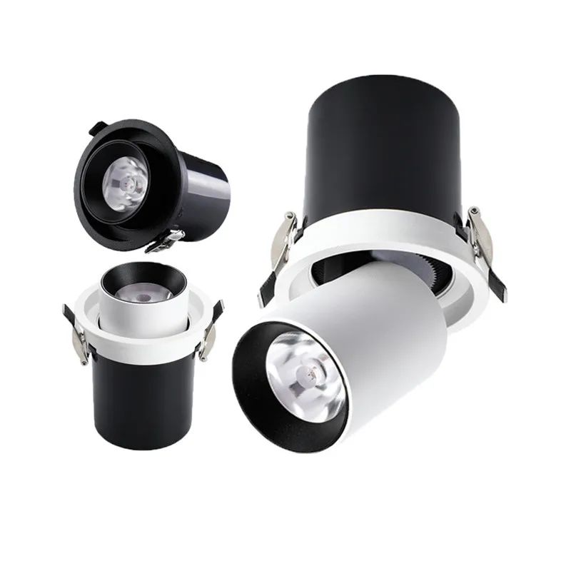 LED Aluminum Recessed Rotating Downlight 1Pcs 10W/12W/15W/18W/20W/24W Chip COB Spot Light Ceiling Lamp AC85-265V