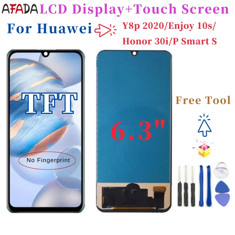 

TFT 6.3 inchs LCD For Huawei Y8p 2020 Global / P Smart S AQM-L21 LCD Display Touch Screen Enjoy 10s LCD for Honor 30i Display