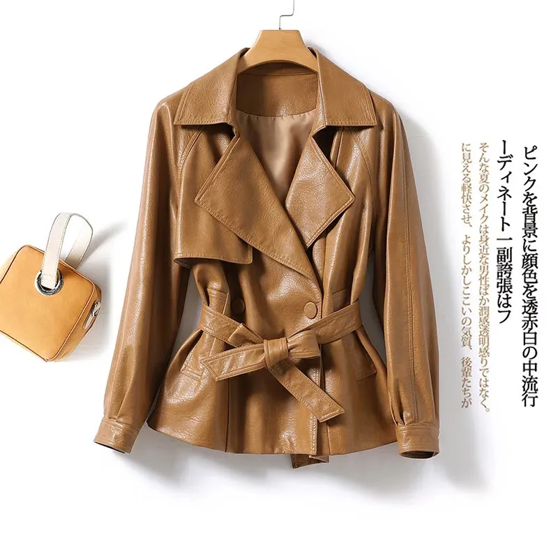 Leather Jacket Female Coat Fall/Winter 2022 New PU Leather Jacket Korean Version Miss Leather Jackets Short Women\'s Outerwear