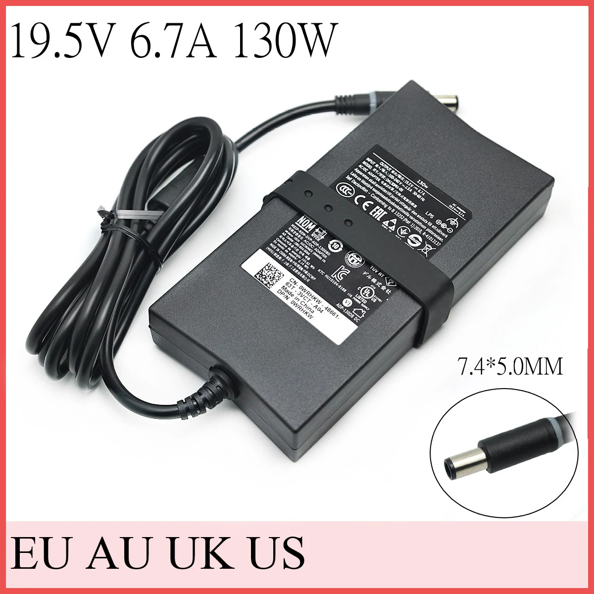 

AC Adapter 19.5V 6.7A 130W Laptop Charger For Dell Lnspiron 15 5576 5577 7557 7559 7566 7567 17R N7110 XPS Gen 2 PA-4E P60F002