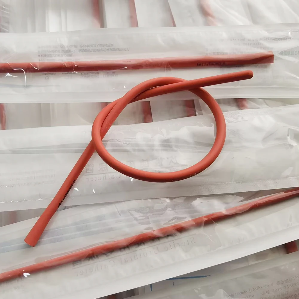 5 Pcs Disposable rubber conduit 38cm sterile rubber catheter Pet care tools Pet feeding supplies