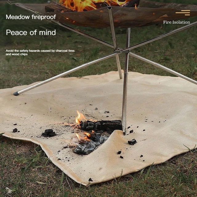Barbecue Bbq Kemping Tűzálló Ruhával Égetett Szigetelő Szőnyeg Takaró Üveg Bevonatú Hőszigetelő Pad Kültéri Piknik - Image 2