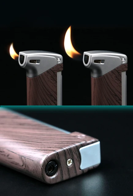 2022 nuovi accendini creativi per tubi manico in legno accendino a Gas  butano accendisigari a fiamma aperta gadget per uomo accendini particolari  - AliExpress