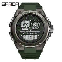 SANDA 6024 2023 Top Brand Men's Watches 5ATM Waterproof Sport Military Wristwatch Quartz Watch for Men Clock Relogio Masculino 2