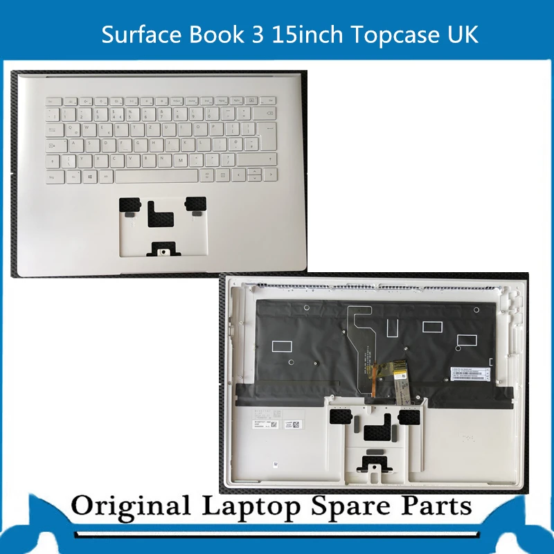 

Оригинал для Microsoft Surface Book 3 1907 Topcase Keyboard 15 дюймов UK Sliver