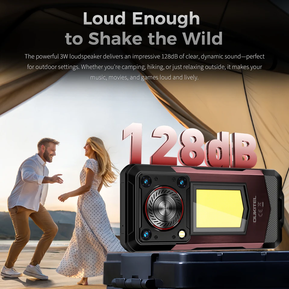 OUKITEL WP56 5G Smartphone Rugged - 16000 MAh, 36GB RAM+512GB, 108MP, NFC, Luce Campeggio