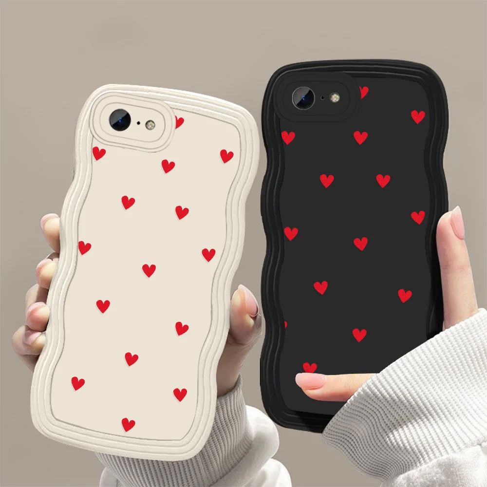Love Heart Wave Phone Case For iPhone 6s Case iPhone 8 SE 2020 7 Plus ...