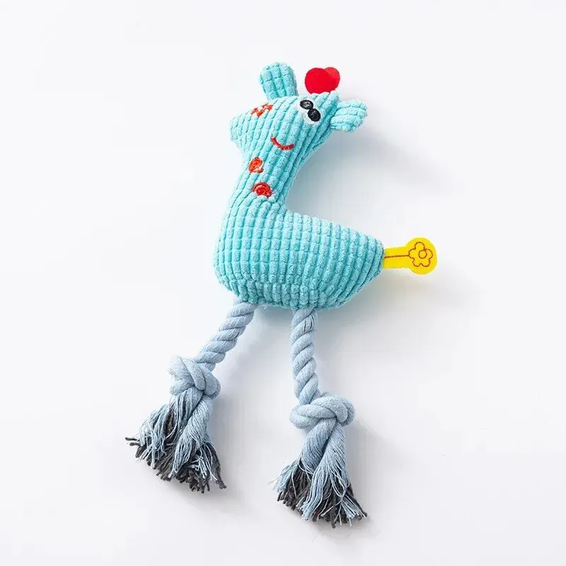 1 Piece of Dog Pet Cotton Rope Plush Sound Toy, Two Styles of Flannel Deer 4