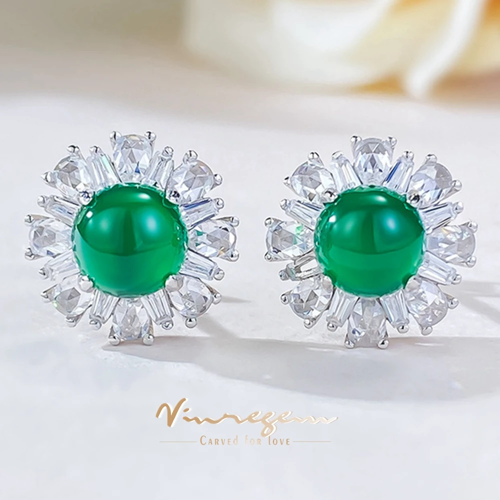 Женские серьги-гвоздики из серебра