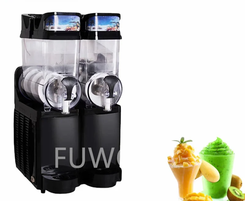 2 Bowls15Lx2 Ice Slush Fruit Juice Machine 110v 220v Commercial Smoothie Daiquiri Slash Margarita Slushie Machine Cold Drink 6