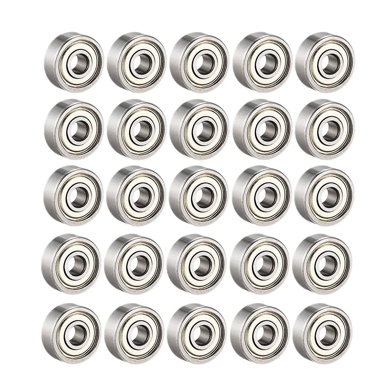 

25Pcs 608 ZZ , 608Zz Metal Double Shielded Miniature Deep Groove Skateboard (8mm x 22mm x 7mm)