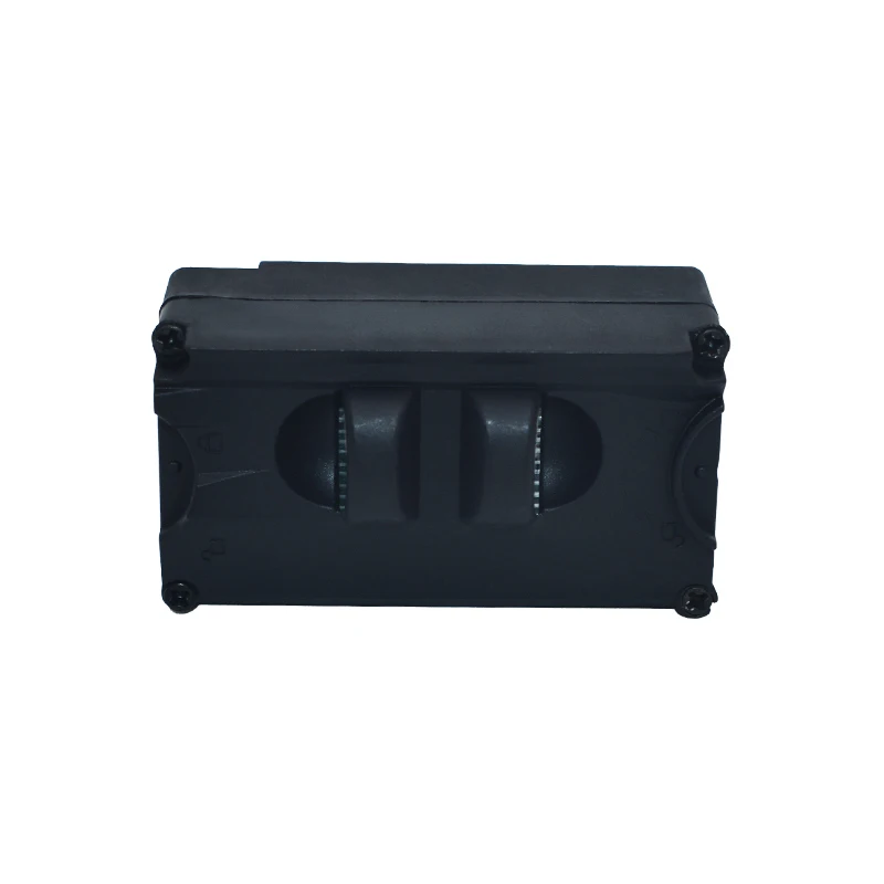 Détail des connecteurs et de l'étiquette sur une batterie Li-ion KF11 7.4V 850mAh pour voiture RC 4WD.