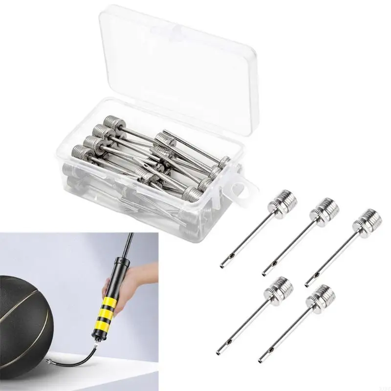 XXFC 30 Pcs Stainless Steel Airs Needle Ball Needle Air Inflation for Blowing Up Football, Basketball