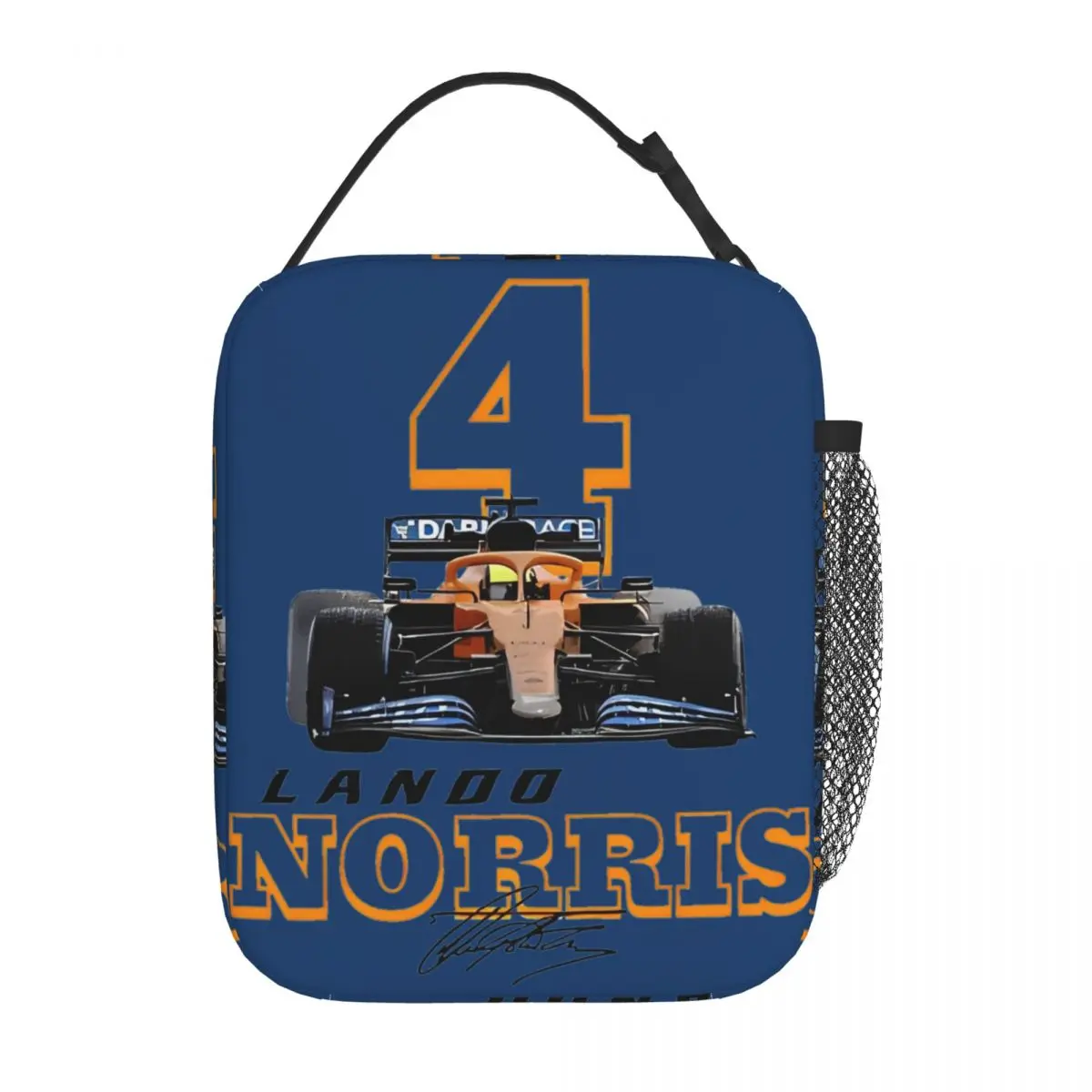 Lando Norris 레이싱 드라이버 머치 카 푸드 박스, 절연 런치 토트 백, Y2K 보온 쿨러, 학교용 도시락 박스