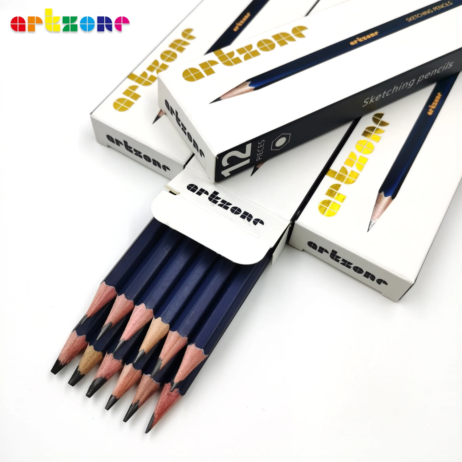 Professional Drawing Sketching Art Pencils Set - 12 Graphite Drawing Pencils for Sketch Art and Shading 8B, 6B, 4B, 3B, 2B, B, HB, F, H, 2H, 4H, 6H