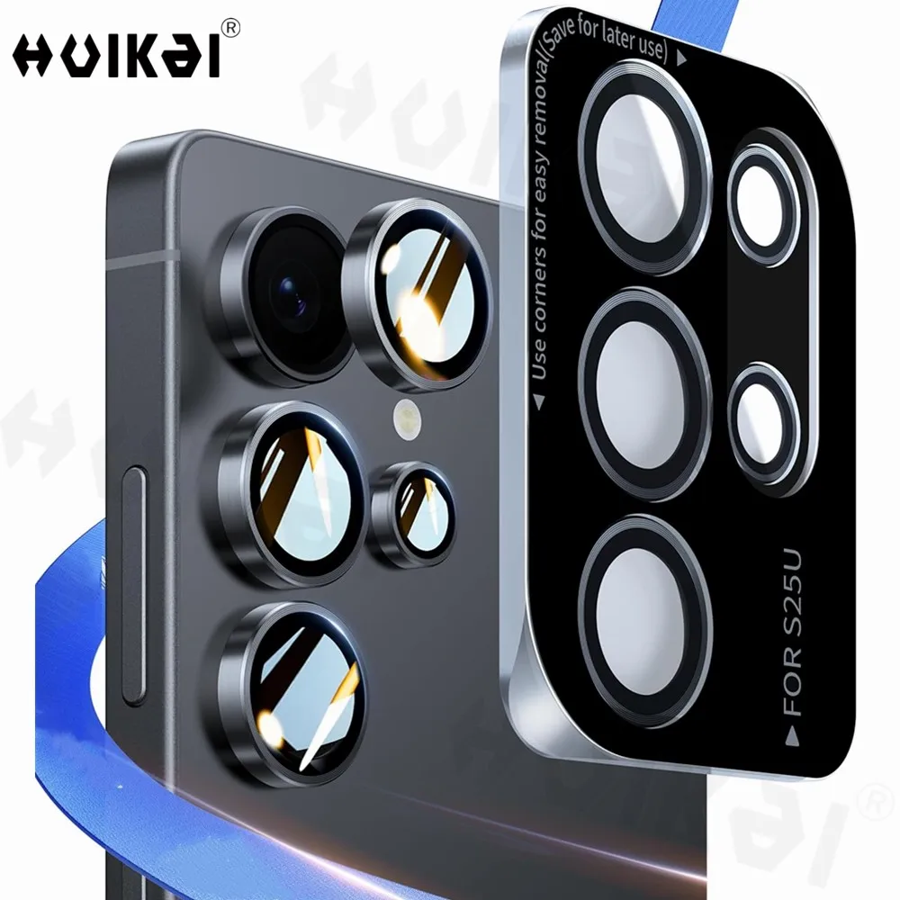 Premium Camera Lens Protector Tempered Glass - Scratch-Resistant Metal Cover, 2 Pack