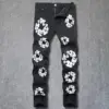 Hip Hop Floral Color Contrast Printed Jeans Men Washed Slim Fit Designer Jeans Pants Men Big Size Tropical Pattern Denim Jeans 2