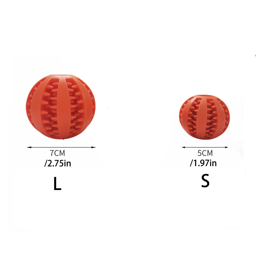Dog Toy Ball Interactive Rubber Balls Puppy Chewing Toys Pet Tooth Cleaning Ball Cats Pets Food Treat Feeder Silicone Balls Toy 6