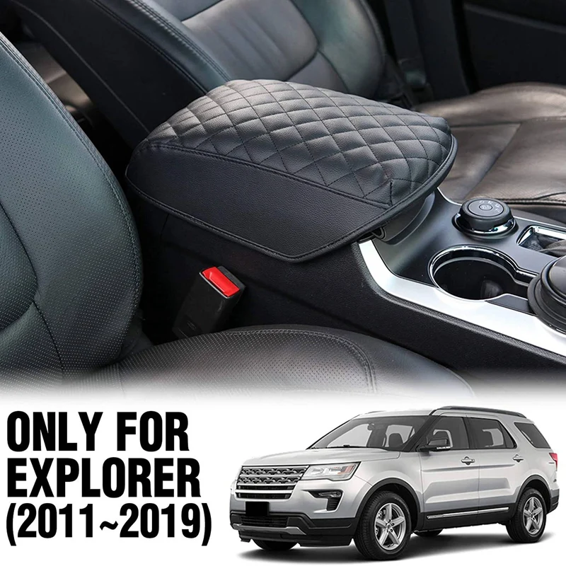 

Подходит для 2011-2019 Ford Explorer кожаная центральная консоль крышка подлокотника черный интерьер автомобиля