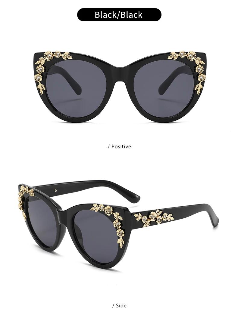 Vintage-Sonnenbrille im Schildpatt-Katzenaugen-Stil, Strassverzierung, modische, personalisierte Sonnenbrille, stilvolle Unisex-Brille – Detail 4