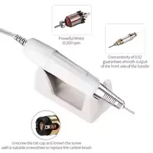 강력한 207B 전동 네일 드릴 35000RPM 65W SDE H20N 마라톤 핸드피스 네일 드릴 머신 광택 마니큐어 도구 세트