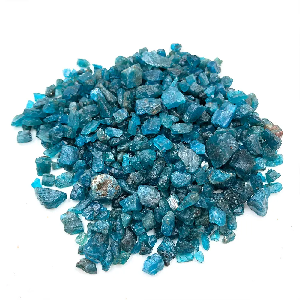 Paquete de 100g de piedra Natural, apatita azul, piedras de cristal crudo, Chips, grava, minerales, energía de cuarzo, d