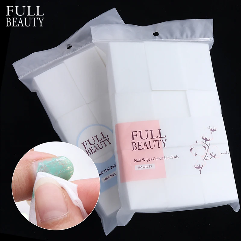 Full Beauty Nail Polish Remover Wraps Pure Cotton Paper Wipe Degreaser