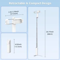 Mini Wireless Bluetooth Selfie Stick Tripod with Remote Extendable Tripod, Phone Holder for Travel/Vlog/Live Streaming - Image 6