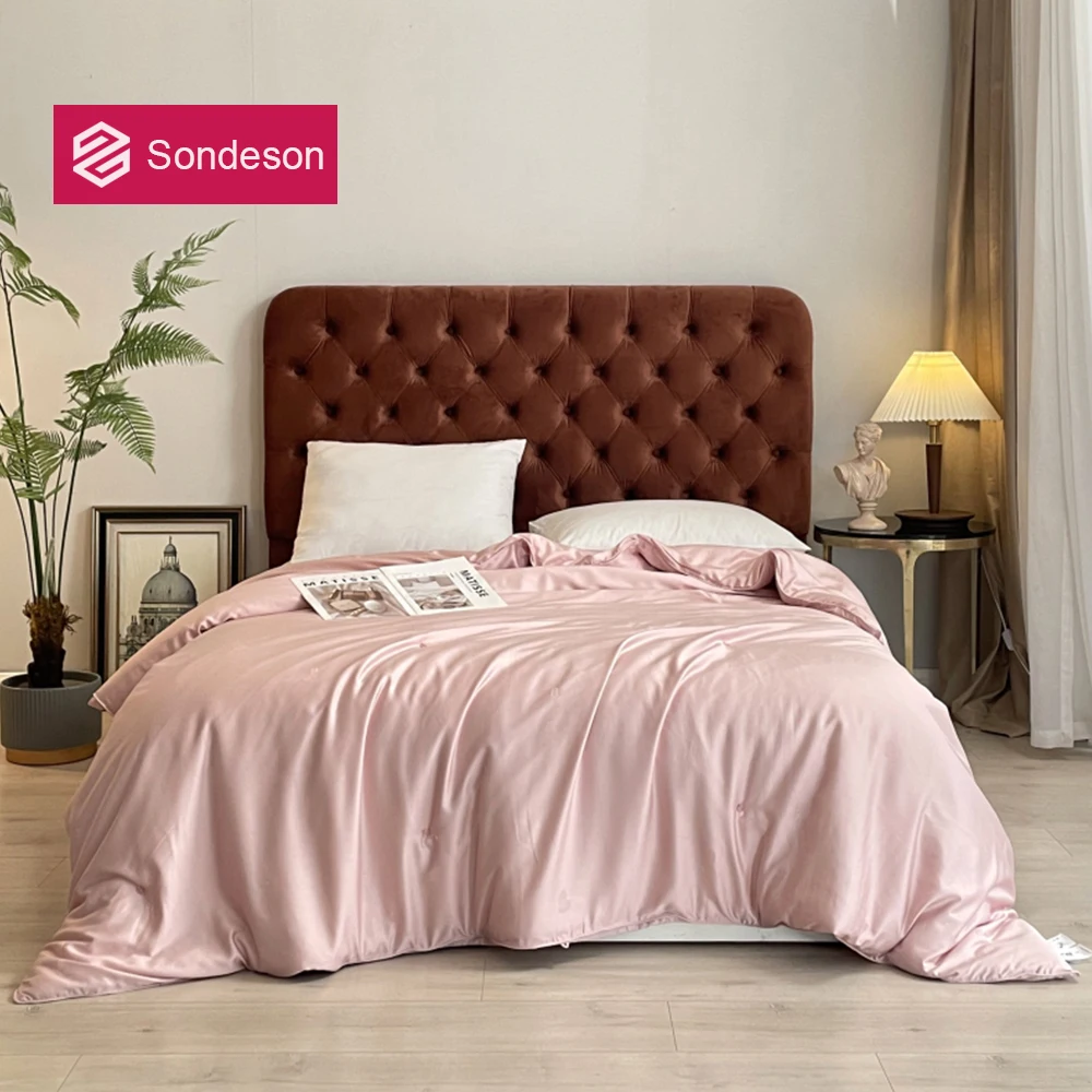 Sondeson Luxury Pink 100 Natural Silk Quilt Duvet Handmade High Grade