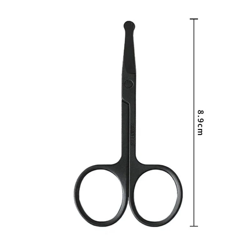 New Round Tip Nose Scissors Nose Hair Cutting Nose Scissors Man Facial Hair Eyebrow Scissors BMJ01 2