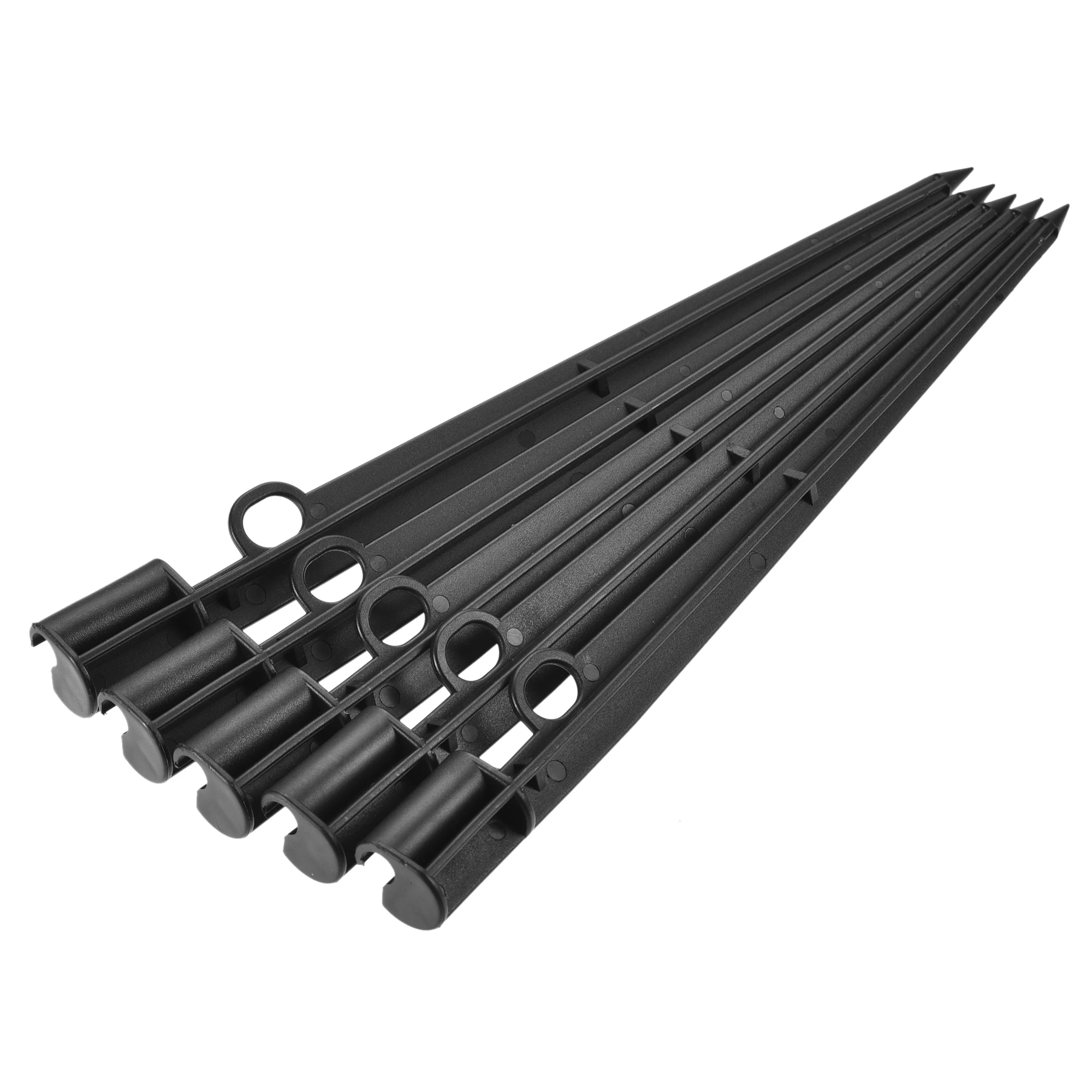 5pcs 200mm Length Irrigation Drip Support Stakes PP Plastic Black for 1/4" Tube Hose